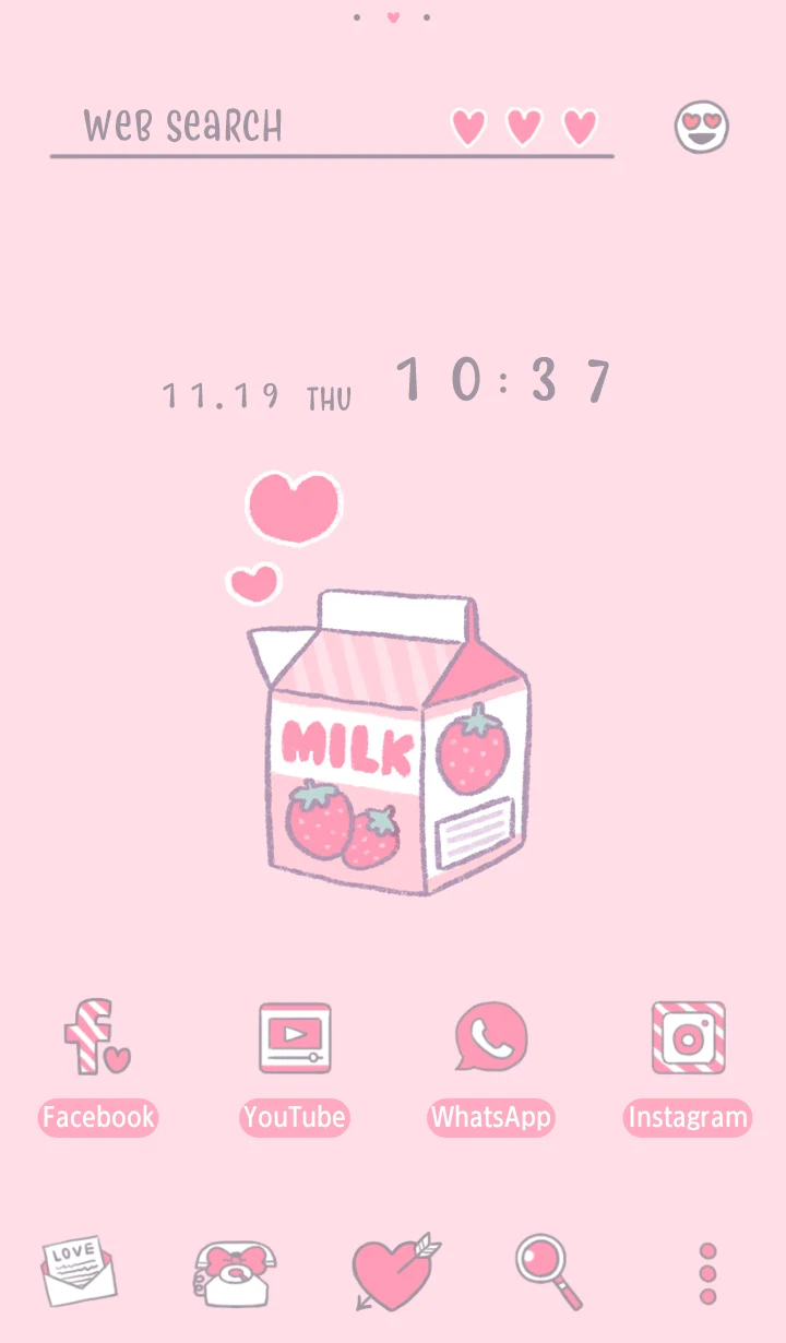 Hearty Milk Theme +HOME screenshot