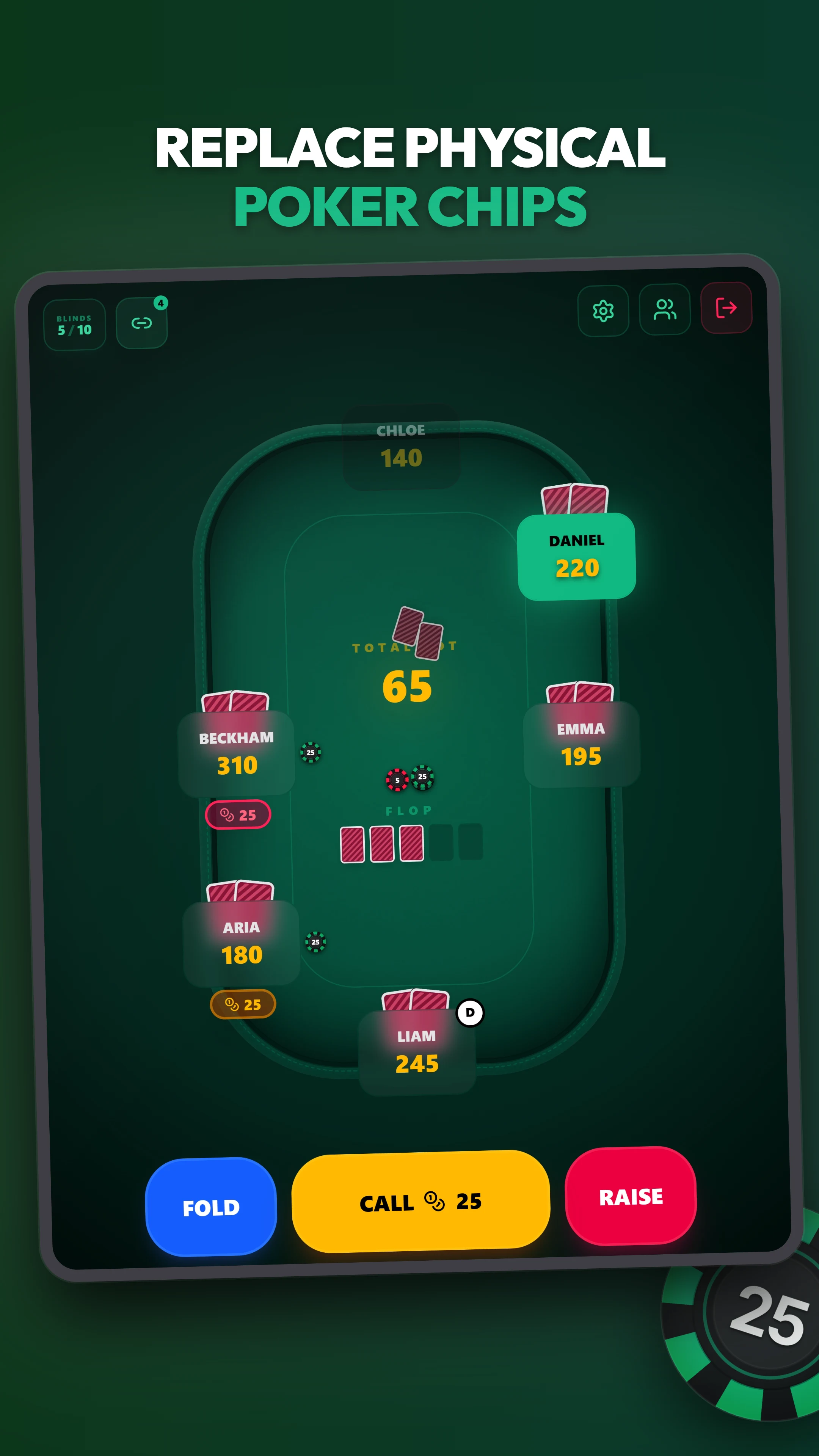 AirChips - Virtual Poker Chips screenshot