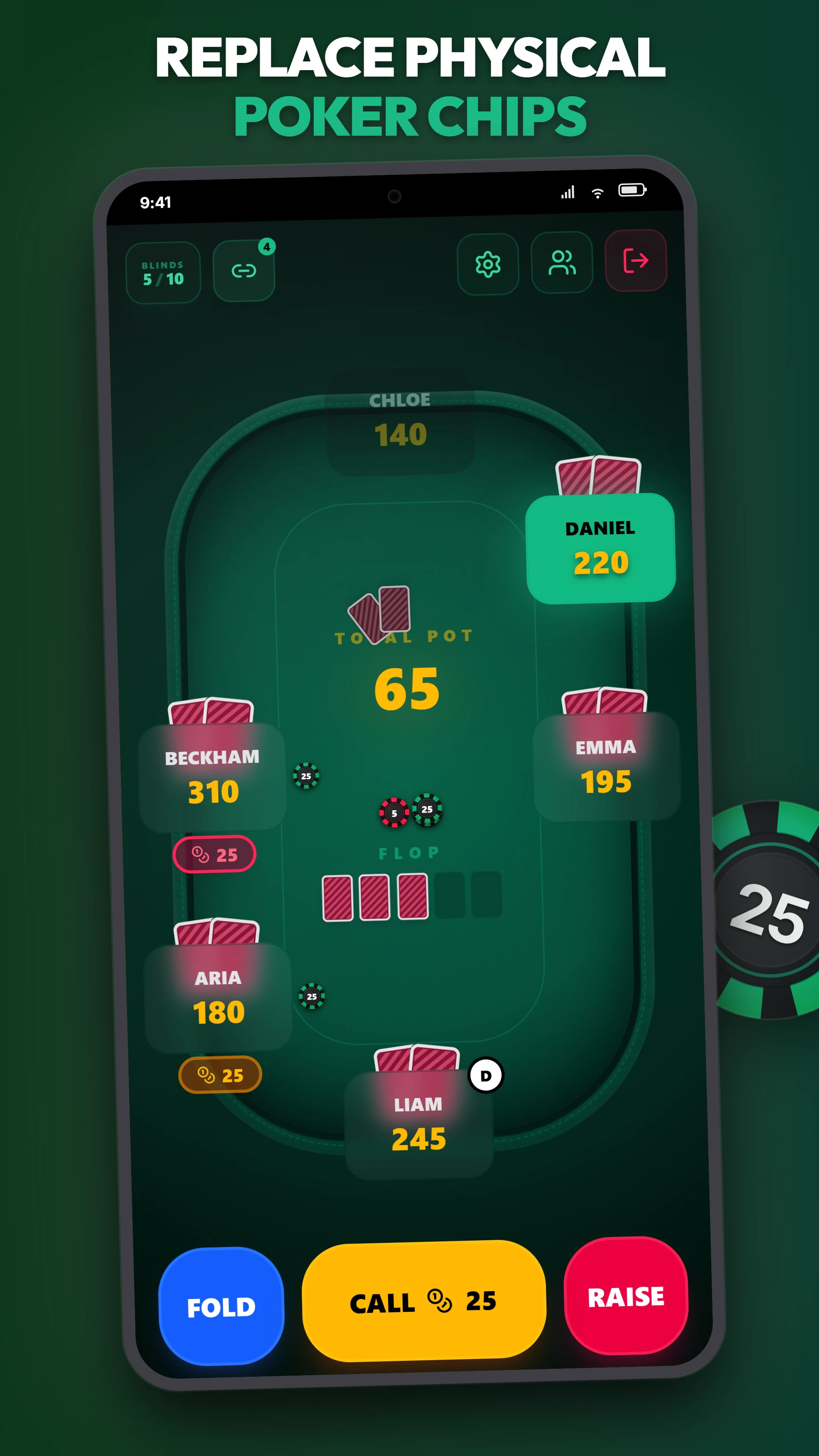 AirChips - Virtual Poker Chips screenshot