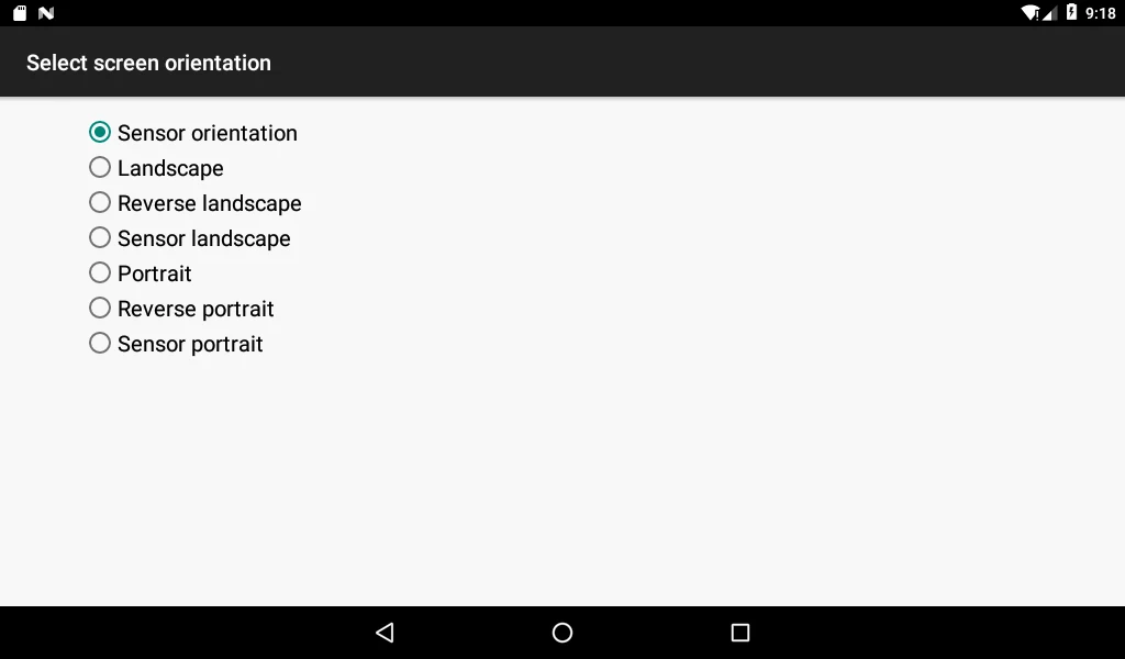 control screen rotation screenshot